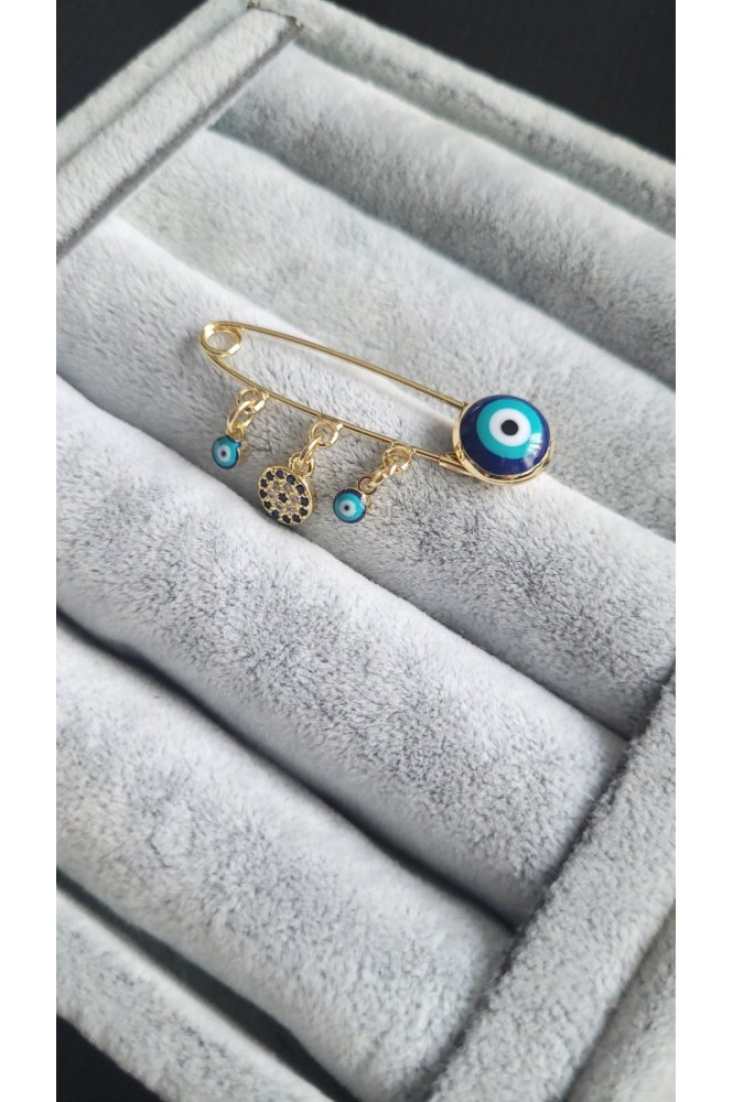 Bebek Nazarlık Yaka iğnesi Gold