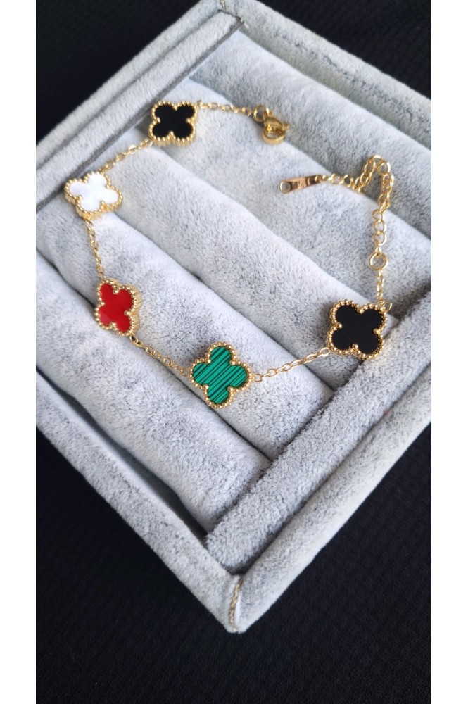 Çelik  renkli cleef bileklik