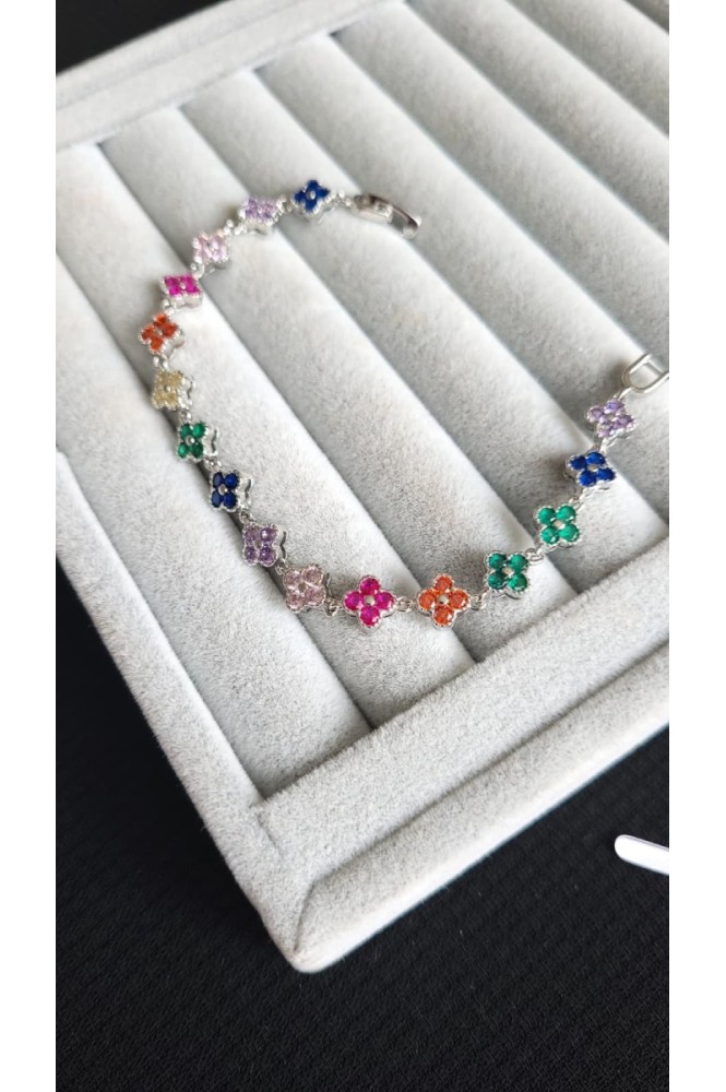 Çelik  Sıralı  cleef  bileklik