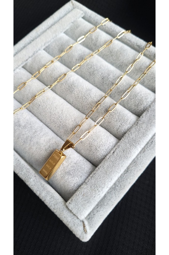 Çelik 60cm Külçe kolye