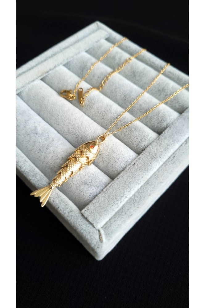 Çelik Balık model kolye