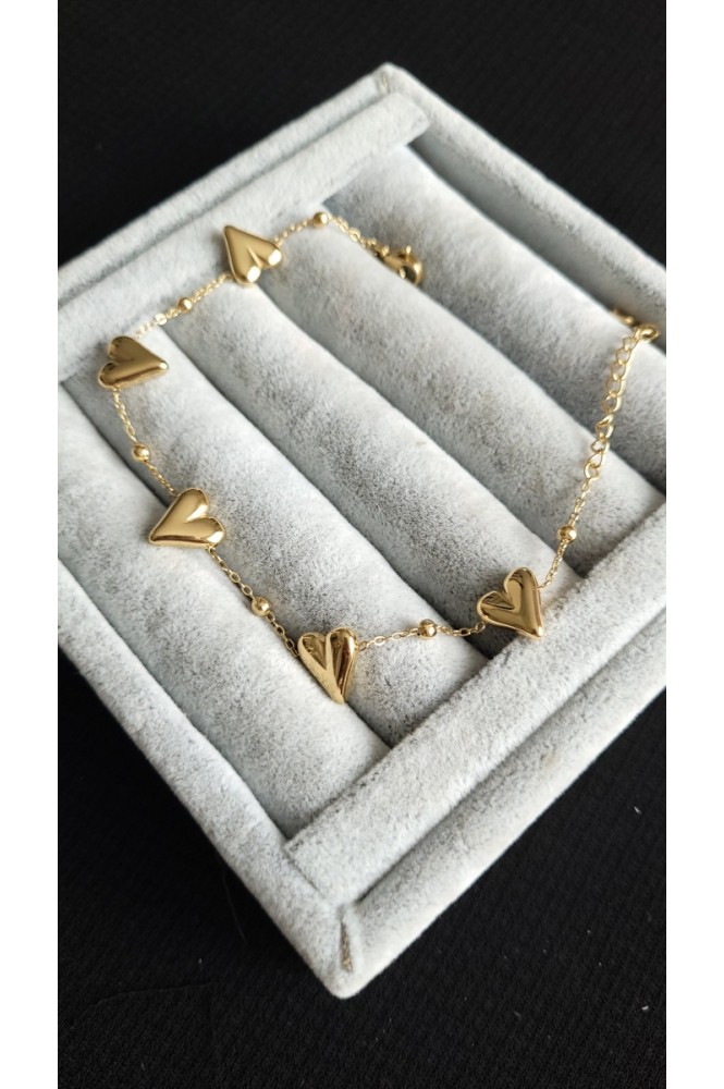 çelik dorika Detaylı kalp bileklik