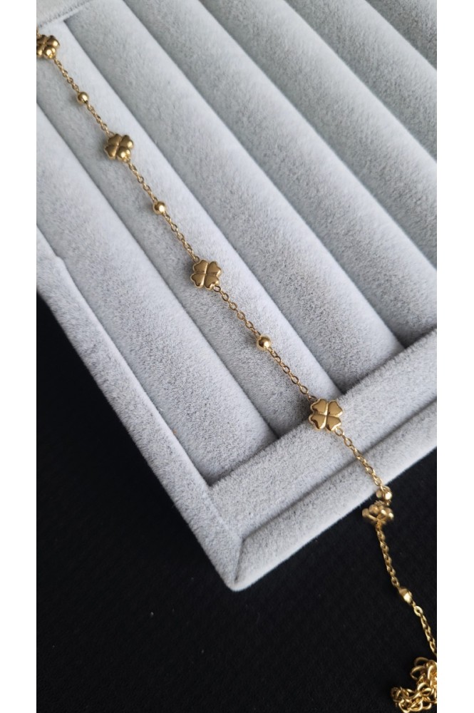 Çelik Dorika Toplu Yonca halhal