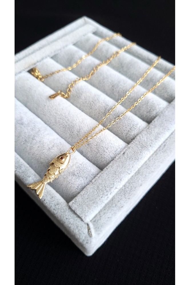 Çelik Favori Balık Model  kolye