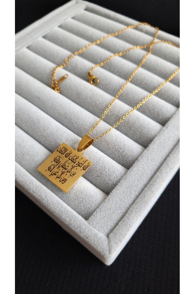 Çelik koruma dualı Kolye