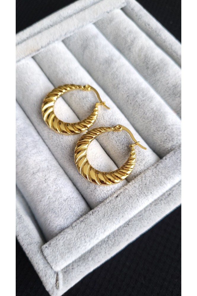 Çelik Sarmal Halka Küpe