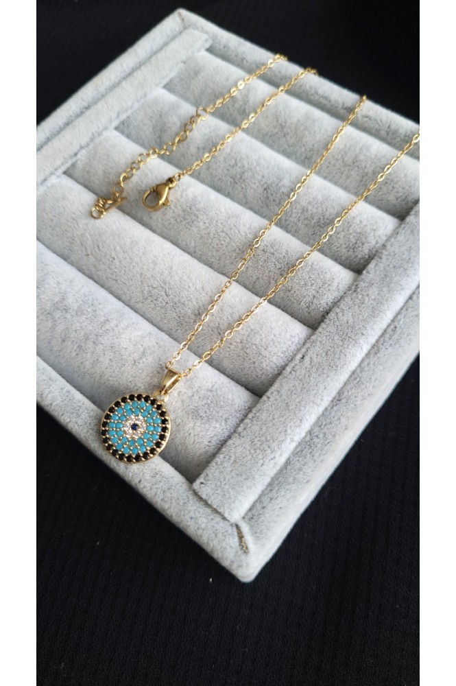 Çelik Sosyete Gözü kolye