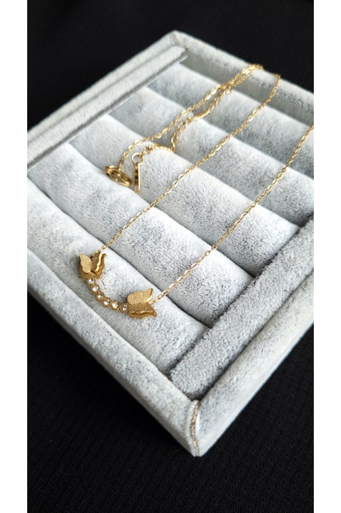 Çelik Tasarım kelebek kolye