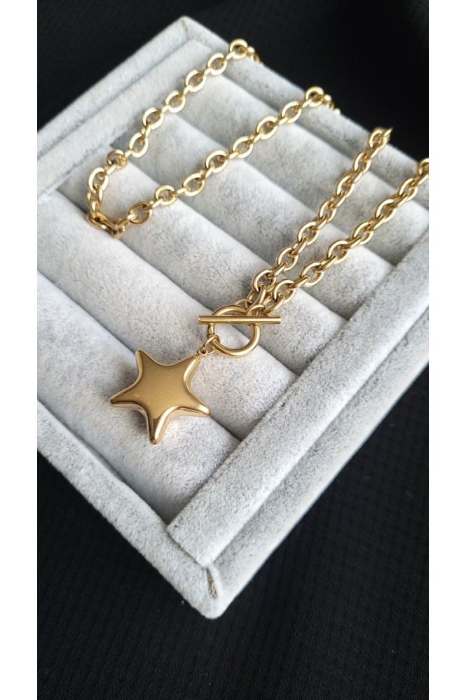 Çelik Tasarım Yıldız kolye