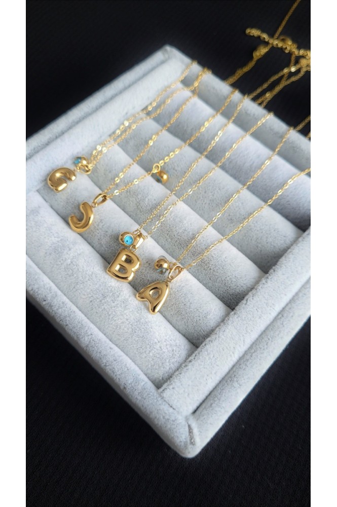 Çelik Zarif Harf Kolye