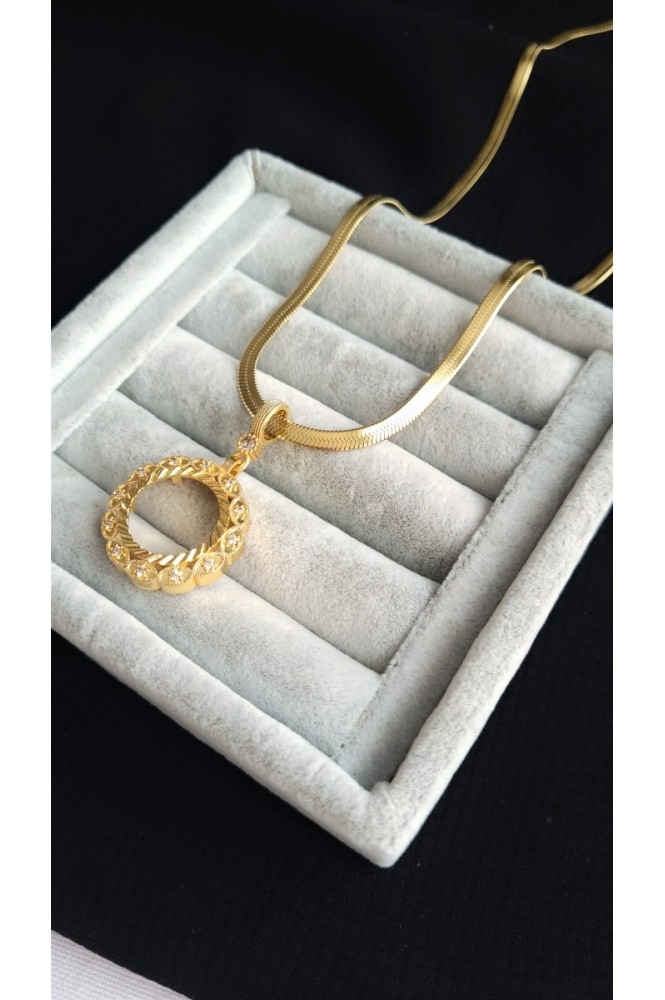 Çeyrek Altına uyumlu Motif İtalyan kolye