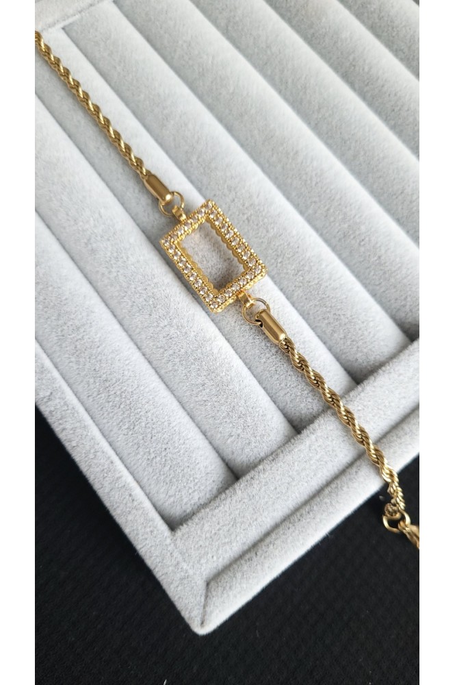 Gram uyumlu  burgu zincirli  bileklik