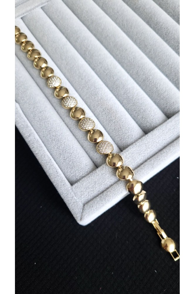 Modern Oval Parlak Bileklik