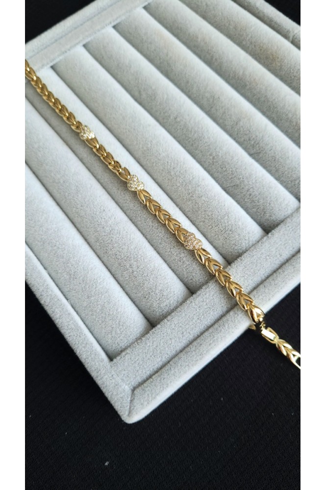 VIP 14  k Zarif  kalp  model bileklik
