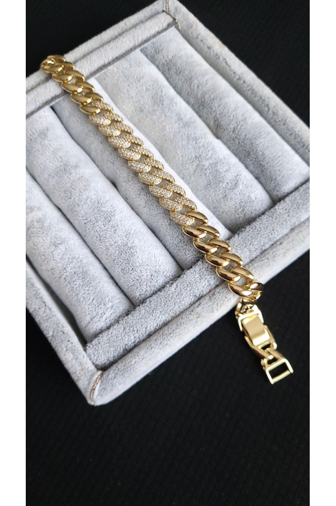 VIP 14K Taşlı Tasarım Bileklik