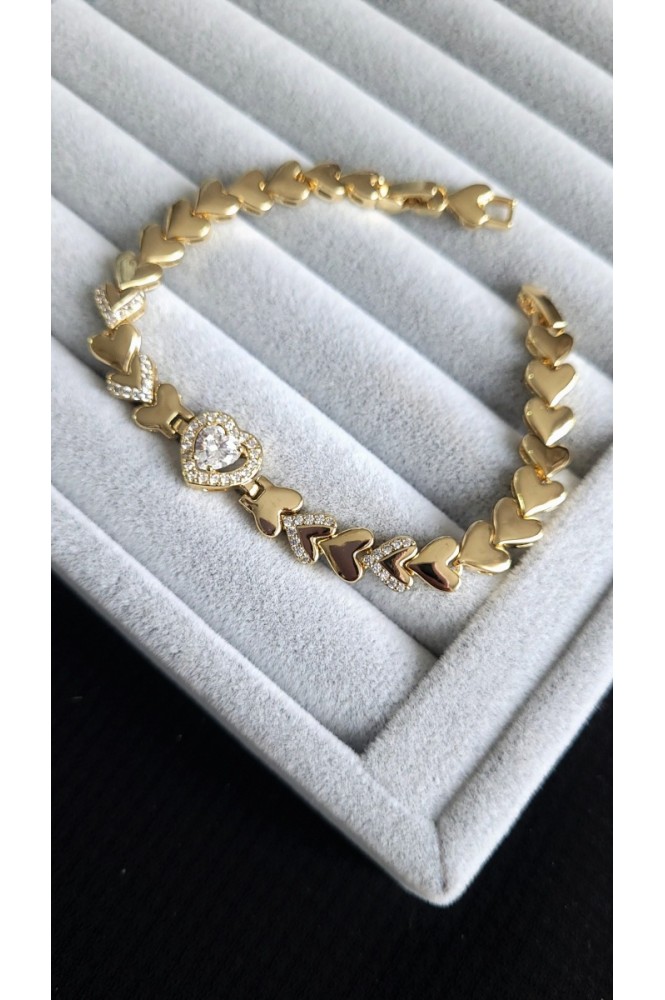 VIP Kalp Detaylı V bileklik