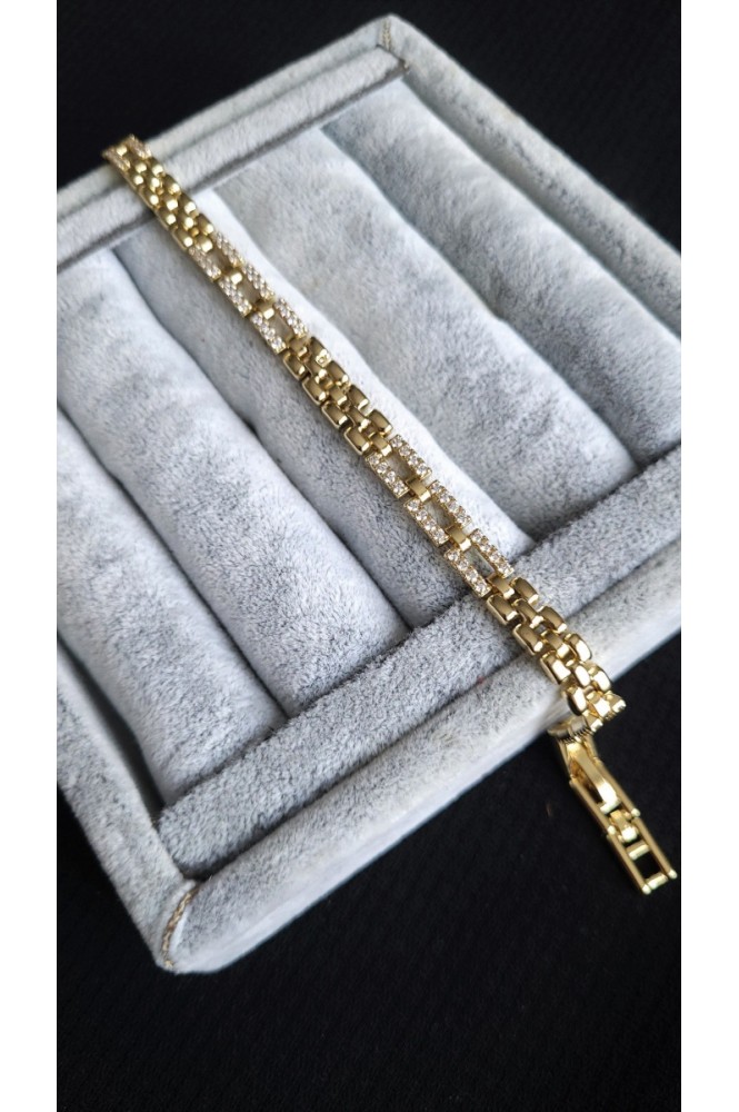 VIP Kare kordon detaylı Zarif Bileklik