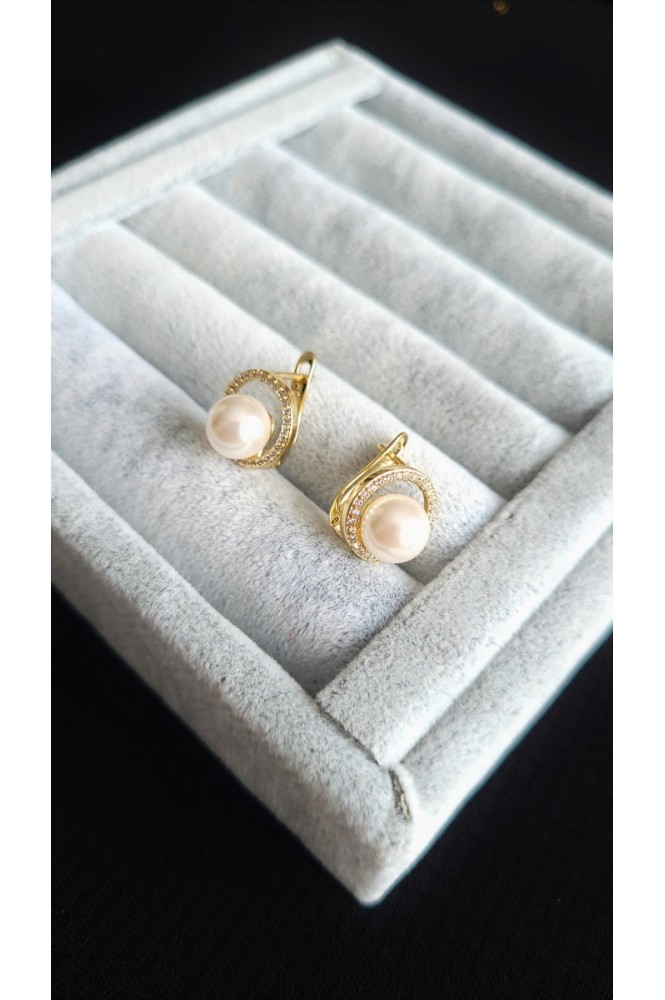 VIP İnci Detaylı Küpe