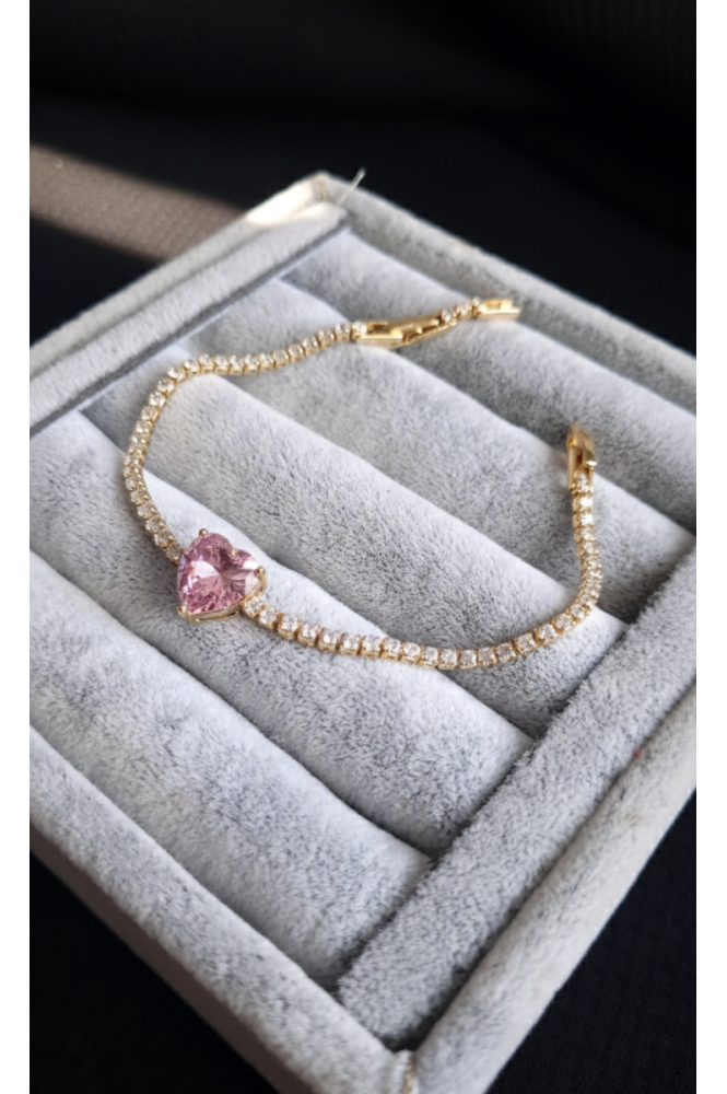 VIP pembe Taşlı Su Yolu Bileklik