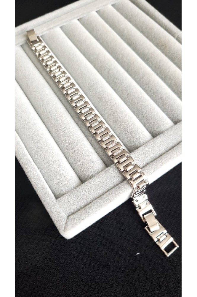 VIP Silver Monaco Bileklik
