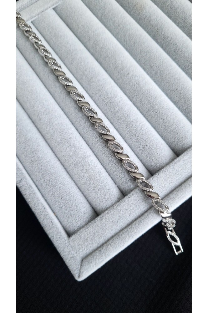 VIP Silver Taşlı Bileklik