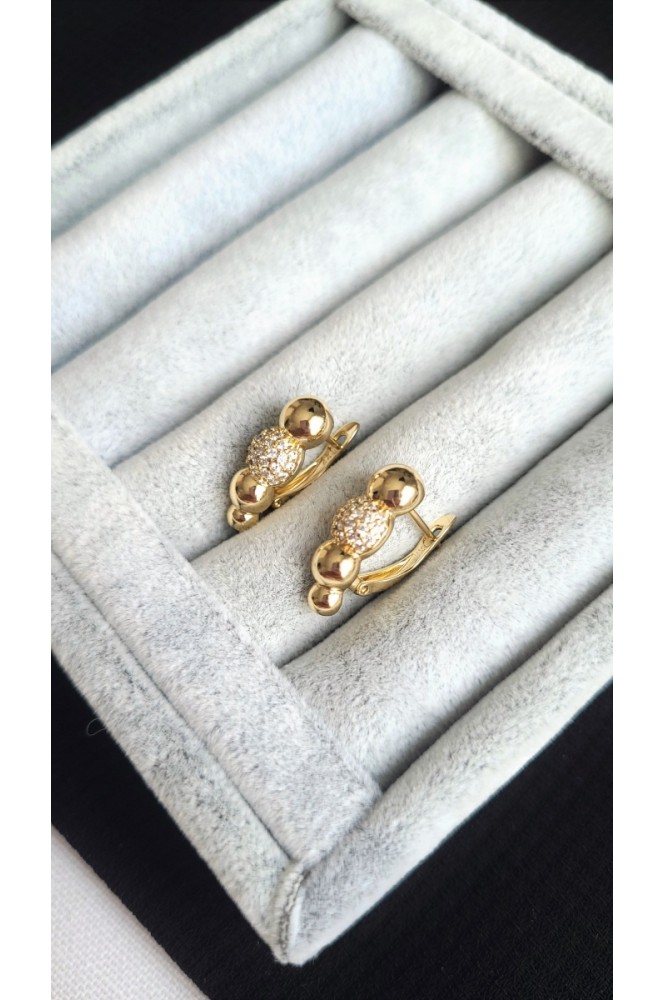 VIP SilverTaşlı Top küpe