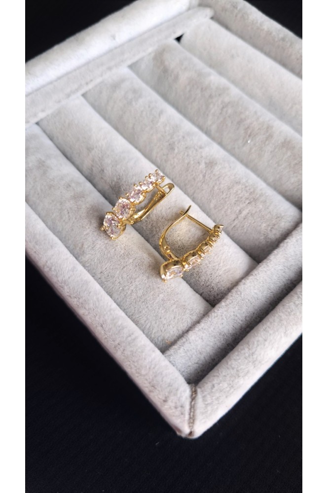 VIP Su Yolu Taşlı  küpe