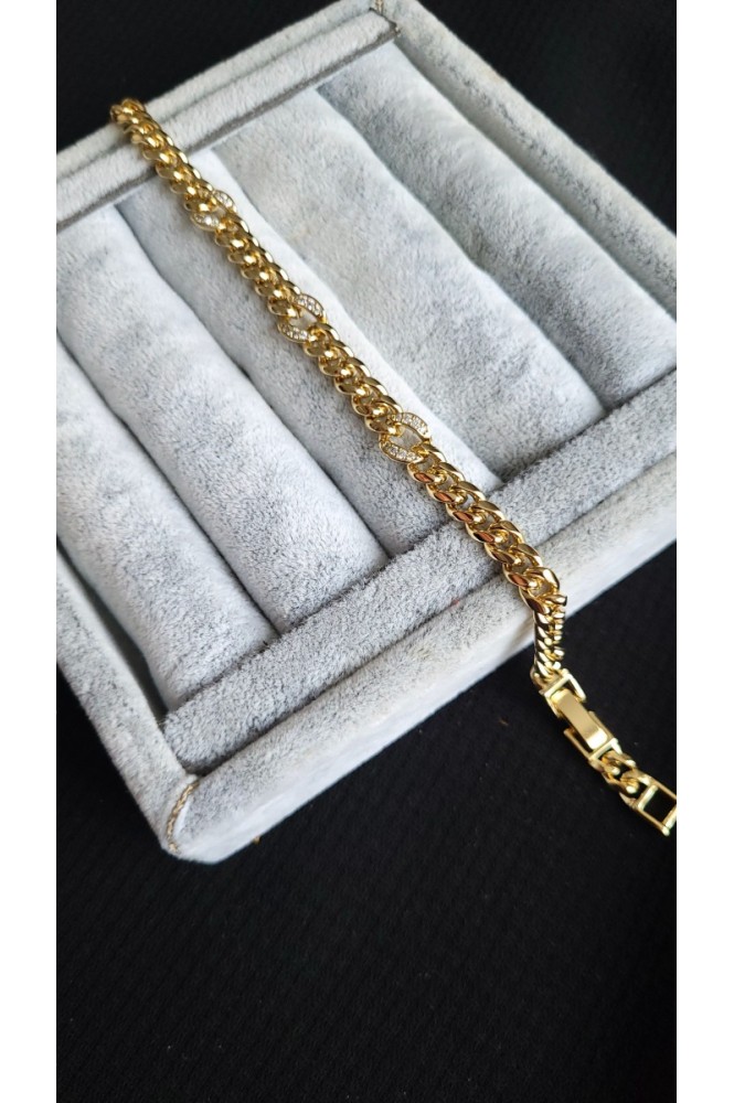 VIP Taş Detaylı klasik  Zincir Bileklik