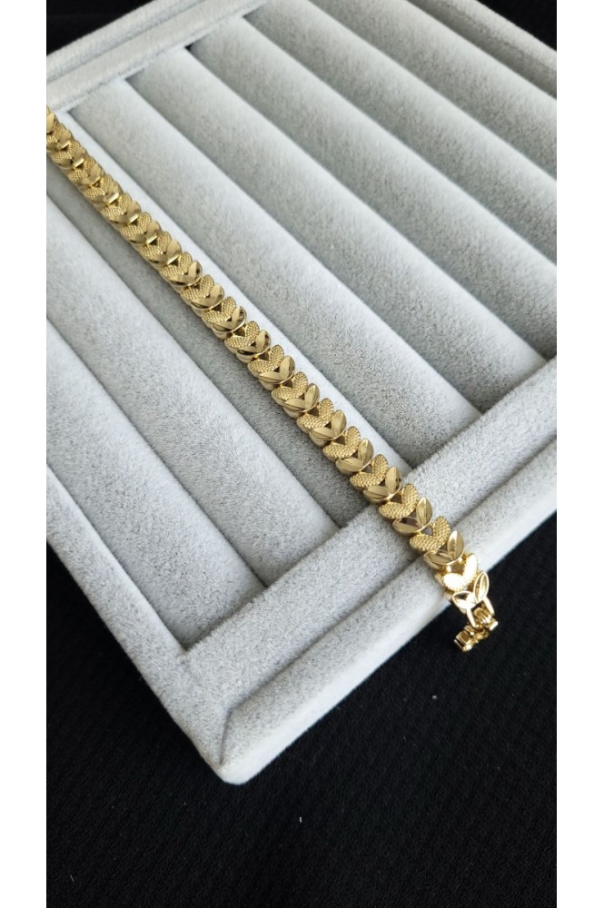 VIP Yaprak Desenli 14 k Bileklik