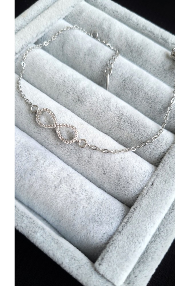 VIP Zarif Sonsuzluk Bileklik Silver