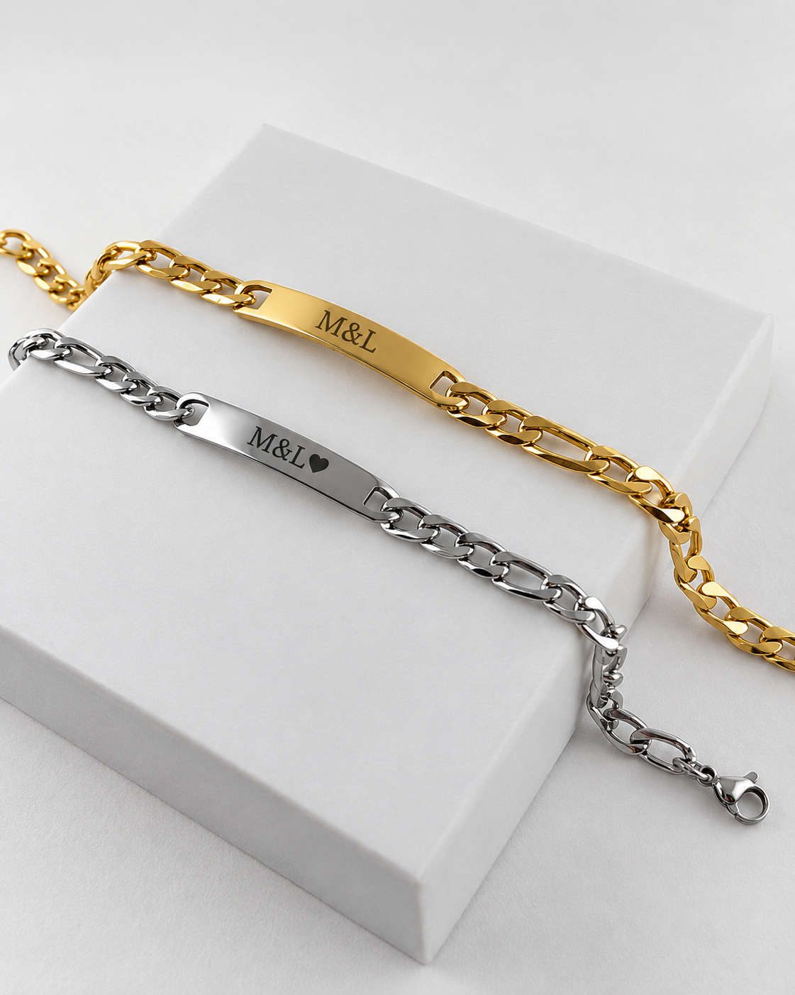 Çelik Gold Gümüş Bileklik (İsimli)